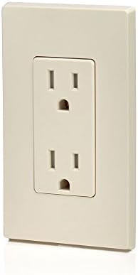 Leviton 15 Amp Decora Tamper-Resistant Duplex Electrical Wall Outlet, 10 Pack, T5325-TMP, Light Almond