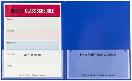 C-Line Classroom Connector School-to-Home Folders, Blue, 10 per Box (32505) (Pack of 10)
