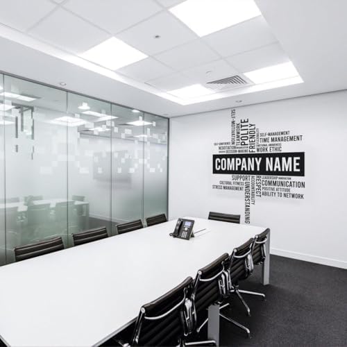 Elegant Workspace Decal: Office Wall Stickers for Aesthetic Enhancement 63 x 63