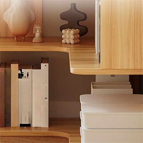 Vertical Wall Corner Shelf with Open Back 7-Shelf Wood Corner Bookshelf Floor Book Rack Multi-Layer Storage Shelf Against the Wall Bookcase White 35" L x 24" W x 75" H