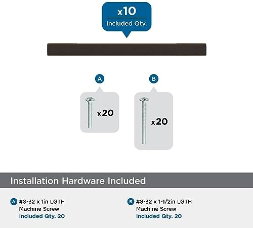 Amerock 10BX37130ORB | Oil Rubbed Bronze Cabinet Pull | 3 inch (76mm) Center-to-Center | 30 Pack | Cityscape | Furniture Hardware