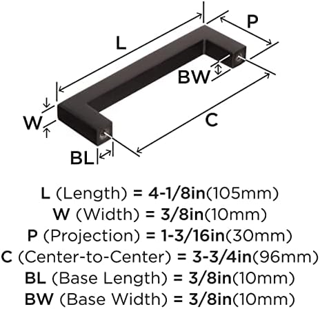 Amerock 3-3/4" Monument Oil-Rubbed Bronze Drawer Pull