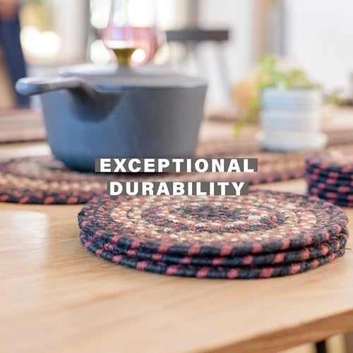 Homespice Prescott Jute Braided Placemats, Oval 13x19 Set of 6
