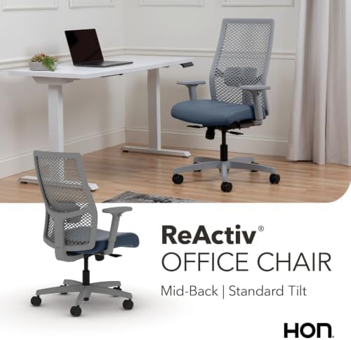 HON Ignition 2.0 ReActiv Ergonomic Office Chair, Lumbar Support, Ocean