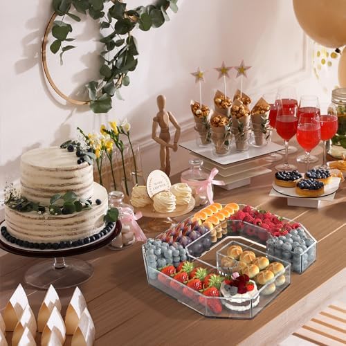 13.8" Acrylic Letter Charcuterie Tray,Fillable Alphabet Box (Letter G)