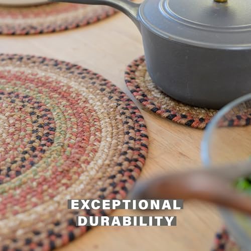 Homespice Gingerbread Jute Braided Placemats, Rect 13x19 Set of 4