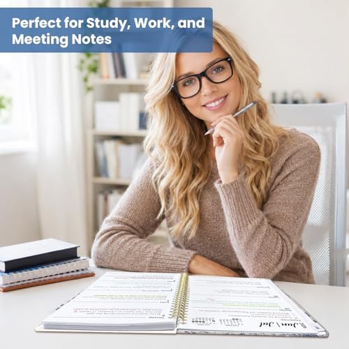 Large Planner 2026-2027, A4 (8.5" x 11") Hardcover Weekly & Monthly Planner July 2026 - June 2027 with Monthly Tabs, Academic Planner for School, Work and Office, Blue Elegance