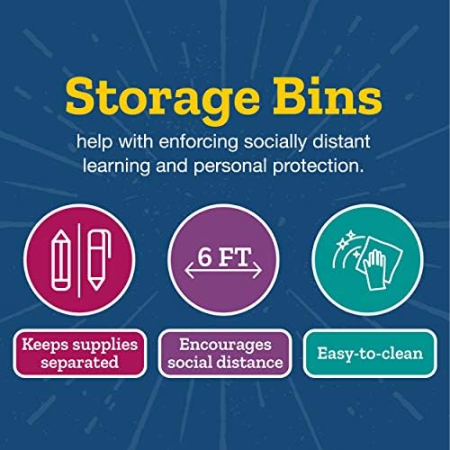 Really Good Stuff Stacking Bins, 14" x 10" x 5.75"-12-Pack, Pebble