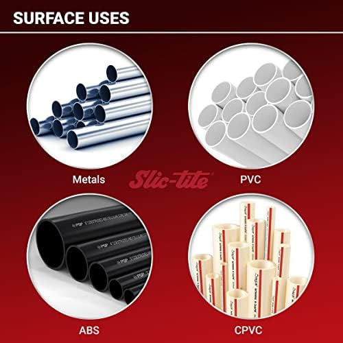 La-Co 42029 Slic-Tite Premium Thread Sealant Paste with PTFE, -50 to 500 Degree F Temperature, 1 pint Brush-N-Cap Jar