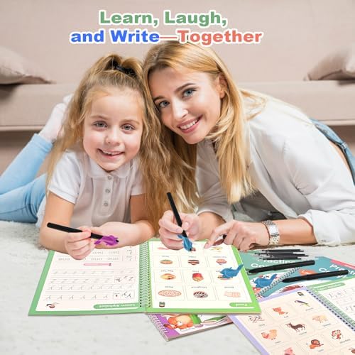 Goldge Magic Grooved Writing Practice for Kids 3-8 – 4 Handwriting Practice