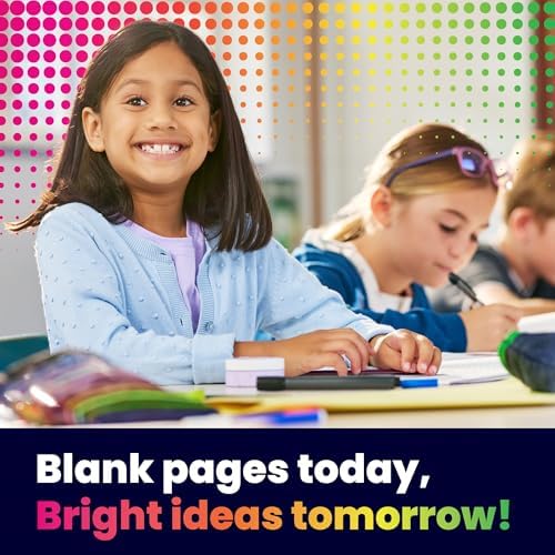 Hygloss Half Blank Books for Kids to Write Stories & Illustrate – Bulk 6 Pack – 5.5" x 8.5" A5 – Primary Journal for Grades K-2, Preschool/Kindergarten Notebook with Picture Space – 24 Pages, White