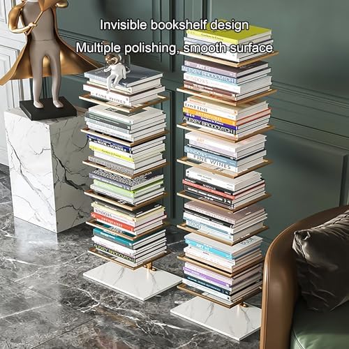 Modern Open Vertical Bookcase,Invisible Floating Storage Rack,Narrow Floor Standing Organizer for Small Spaces,Black-115cm/45.3in