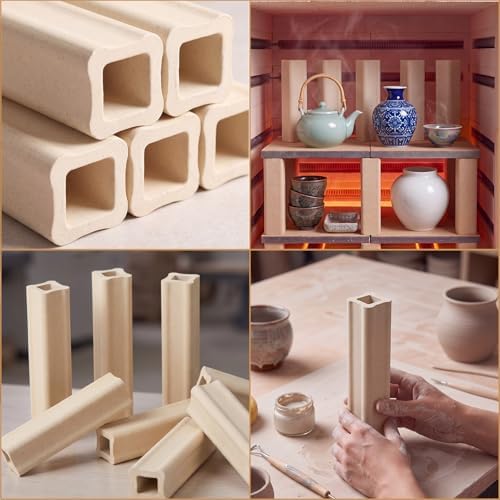 Nuanchu 8 Pack Kiln Post High Alumina Kiln Posts, 4 x 1 Inch