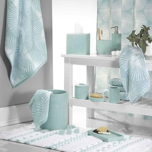 Nicole Miller - Vanity Tray, Resin Countertop Accessories, Dorm Room Essentials (Kendall Collection, Oasis)