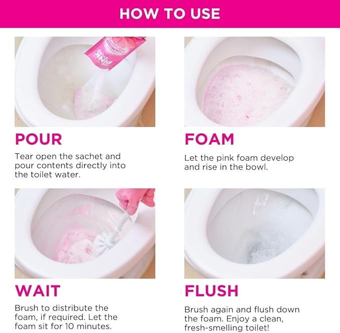 Stardrops - The Pink Stuff - The Miracle Power Foaming Toilet Cleaner - 2 Treatments - Self Activating Pink Foam Pack of 1 (7 Ounce)