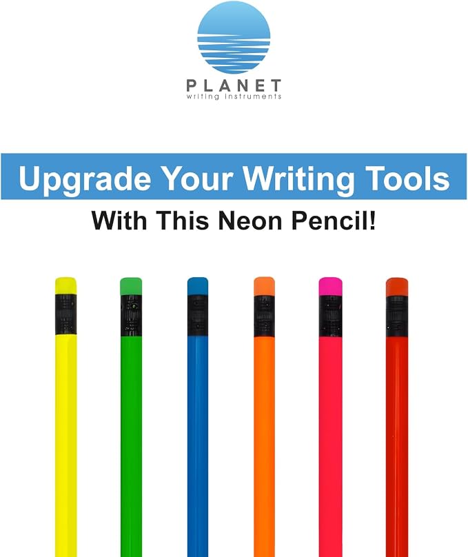 Custom Round Neon Pencil. Promotional Personalized Imprinted Round Pencils. Custom Printed Name/Business/Event Information(Neon Red, 150 Count, Pack of 1)