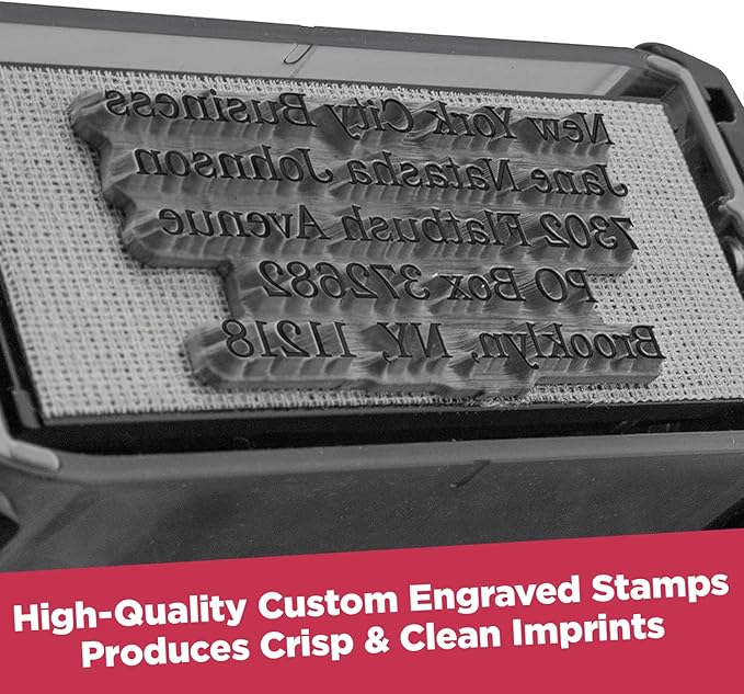 Trodat 4913 Signature Stamp - Custom Text Stamp - Choose from Many Fonts & 15 Ink Colors!
