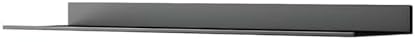 Metal Bookshelf Wall Mounted Contemporary Bookcase Office Aluminum Alloy Wallmounted Storage Shelf Living Room Bookshelf Metal Partition Single-layer Display Shelf Black 47.2"L x 8.3"W x 3.1"H
