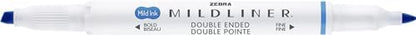 Zebra Pen MILDLINER No Bleed Highlighter, Dark Blue Color, Dual Tip, 12-Pk