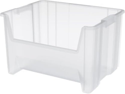 Akro-Mils Stak-N-Store Stackable Storage Bins, 15"x20"x12-1/2, Clear, 3-Pk