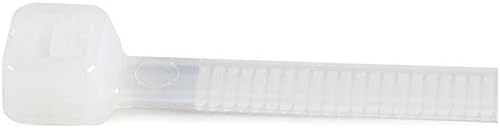 StarTech 8"(20cm) Cable Ties, 94V-2/UL Listed, White, TAA (CBMZT8N)