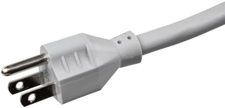 Monoprice 8 Outlet Rotating Surge Strip - UL Rated 2,160 Joules with Grounded and Protected Light Indicator, Gray