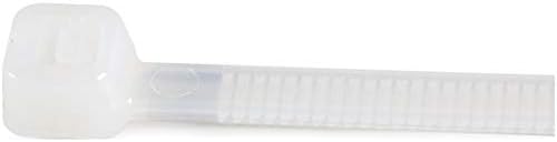 StarTech 8"(20cm) Cable Ties, 94V-2/UL Listed, White, TAA (CBMZT8N)