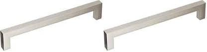 Amerock | Cabinet Pull | Satin Nickel | 6-5/16 inch (160 mm) Center to Center | Monument | 2 Pack | Drawer Pull | Drawer Handle | Cabinet Hardware