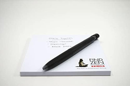 Zebra Pen bLen Black Retractable Gel Pen, Black Ink, 0.7mm, 2-Pack