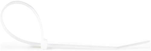 StarTech 8"(20cm) Cable Ties, 94V-2/UL Listed, White, TAA (CBMZT8N)