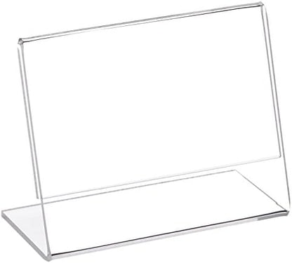Azar Displays 112723 7" W x 5" H Horizontal L-Shaped Sign Holder-10pk