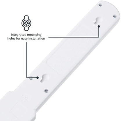 Amazon Basics Surge Protector Power Strip, 6-Outlet with 200J Protection, Circuit Breaker, LED Indicator, On/Off Switch, Wall-Mounting, 2ft Extension Cord, White, 2-Pack