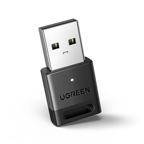 UGREEN USB Bluetooth 5.3 Adapter for PC, Plug & Play for Windows 11/10/8.1, Bluetooth Receiver & Transmitter for Keyboard/Mouse/Headphone/Speakers/Printer