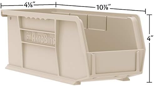 Akro-Mils 30224 AkroBins Plastic Storage Bins, 11"x 4"x 4", Clear, 12-Pack