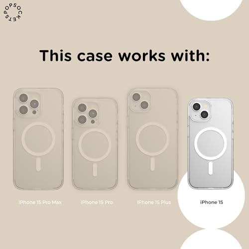 PopSockets iPhone 15 Case Compatible with MagSafe, Phone Case for iPhone 15, Wireless Charging Compatible, Case Only - Sakura Dreams
