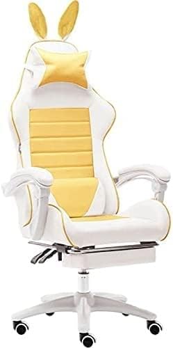 Office Chair Computer Gaming Chair Reclining Armchair Internet Cafe Gaming Chair with Footrest Office Furniture Pink Chair (Color: Blue with Footrest) (Color : Purple no footrest) (Purple With