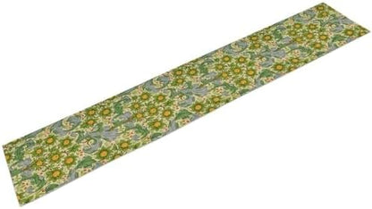 William Morris Original Design Green Table Runner Vintage Floral Table Runner for Dining Table Decor 13 x 90 Inch