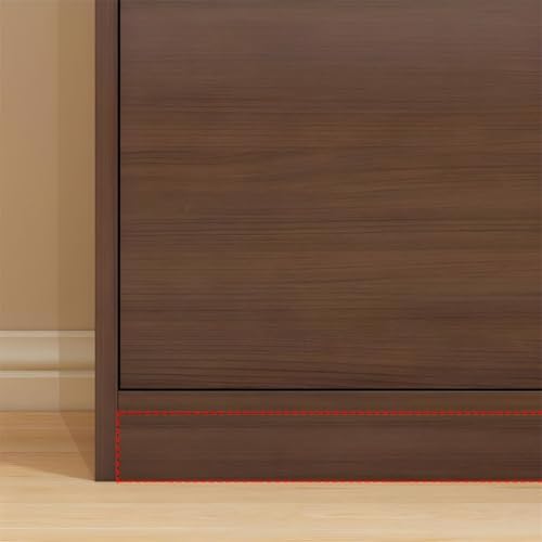 Closed Back Cabinet Wood Standard 9.5'' Wide Bookcase Bookshelf Storage Rack Multi-Layered Storage Shelf Cabinet Display Unit Integrated Against the Wall Black Oak 47.2" L x 9.4" W x 70.9" H