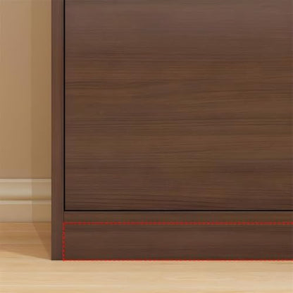Closed Back Cabinet Wood Standard 9.5'' Wide Bookcase Bookshelf Storage Rack Multi-Layered Storage Shelf Cabinet Display Unit Integrated Against the Wall Black Oak 47.2" L x 9.4" W x 70.9" H