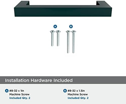 Amerock 25 Pack 3-3/4" Monument Matte Black Drawer Pull