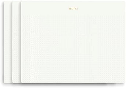Pinesman Desk Notepad, Dotted, 3-Pack, 150 Tear-Off Sheets, 9.8 x 7.9 in