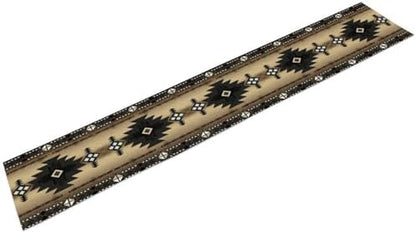 Aztec Table Runner, Southwestern Ethnic Geometric Triditional Table Runner Table Setting Decor for Kitchen Garden Farmhouse Party Holiday Dinner Home, 13x60 in