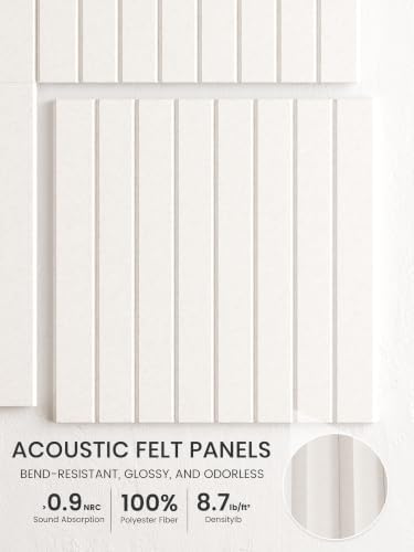 Bumusty 36"x 24" Large Felt Bulletin Board Tiles,Milky White