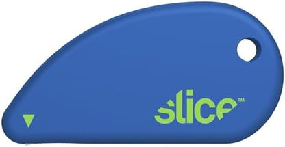 Slice Micro Safety Cutter | Safe Ceramic Box Cutter Lasting 11x Longer than Metal | Keychain Box Opener | 1 Pack | Blue