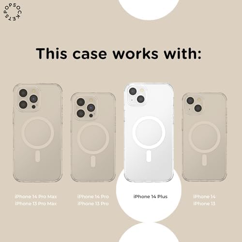 PopSockets iPhone 14 Plus Phone Case with MagSafe- Sunset Mariposa