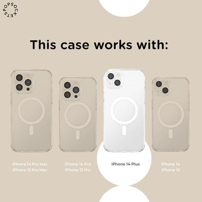 PopSockets iPhone 14 Plus Phone Case with MagSafe- Sunset Mariposa