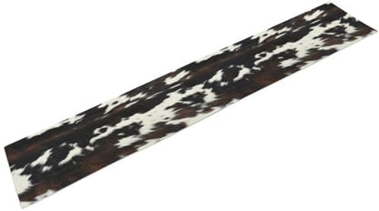 Cow Print Table Runner, Black White Cowhide Print Western Style Table Runner Country Farmhouse Cottage Cow Patten Table Decoration for Home Kitchen Dining, 13x120 Inch
