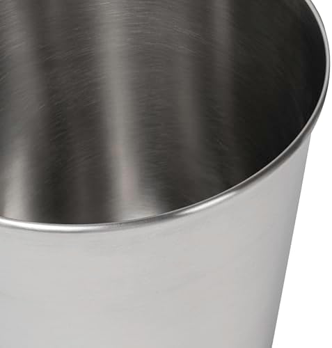 happimess Nolan 2 Gal Smooth Steel Wastebasket, Brushed Steel