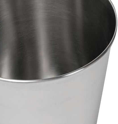 happimess Nolan 2 Gal Smooth Steel Wastebasket, Brushed Steel