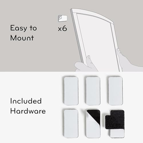U Brands Magnetic Dry Erase 3-in-1 Calendar White Board, 16" x 20", Black and Gray Frame